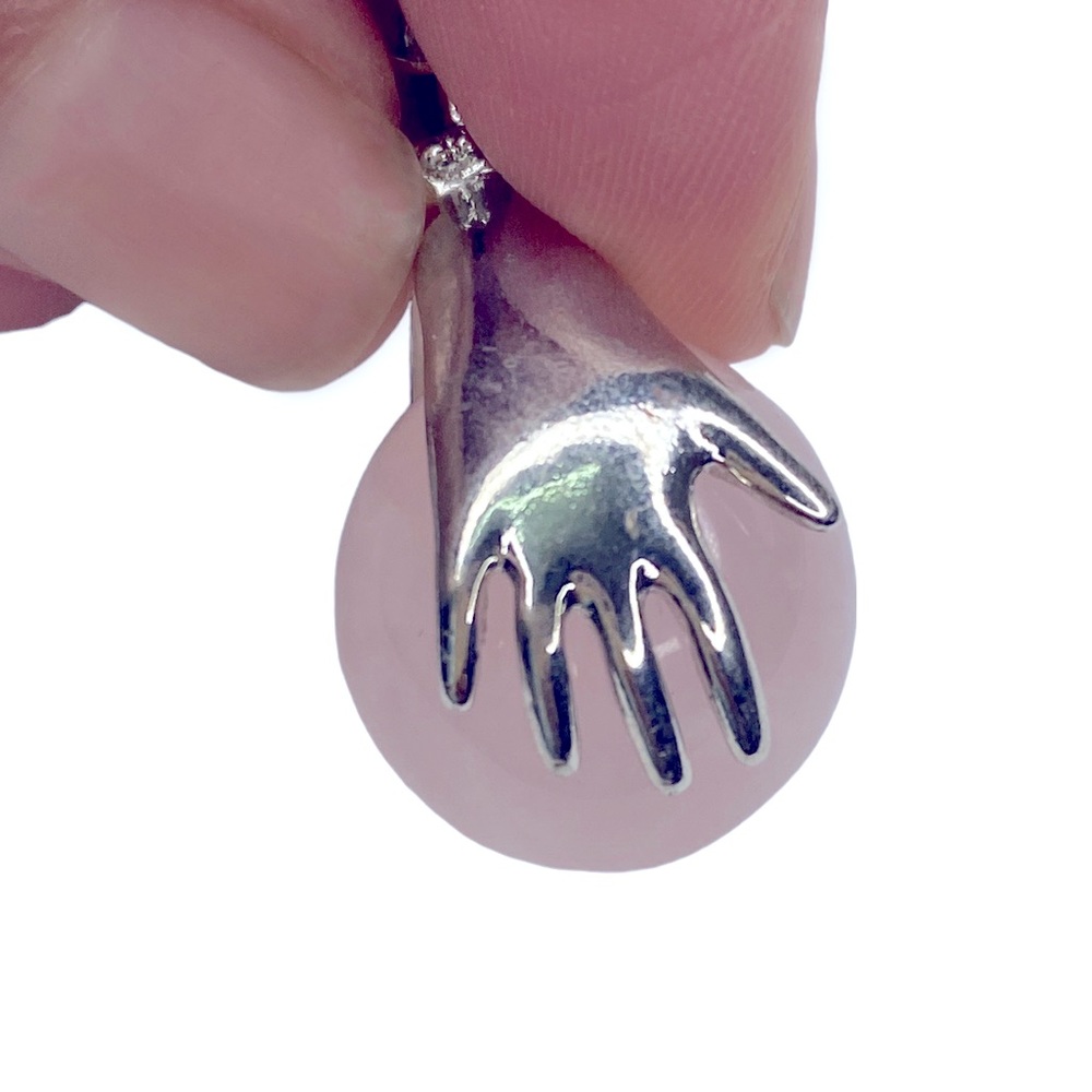 Genuine Rose Quartz Pendant REAL Rose Quartz